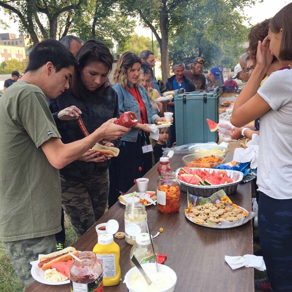 A Group of People at a Barbecue Event